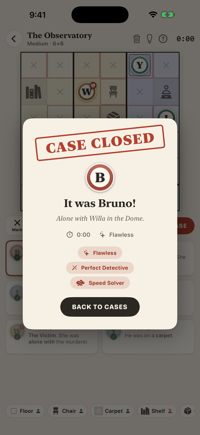 Case closed: the killer named, trophies earned